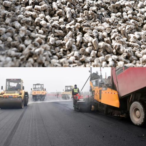 High-quality lignin fibers for improved pavement strength